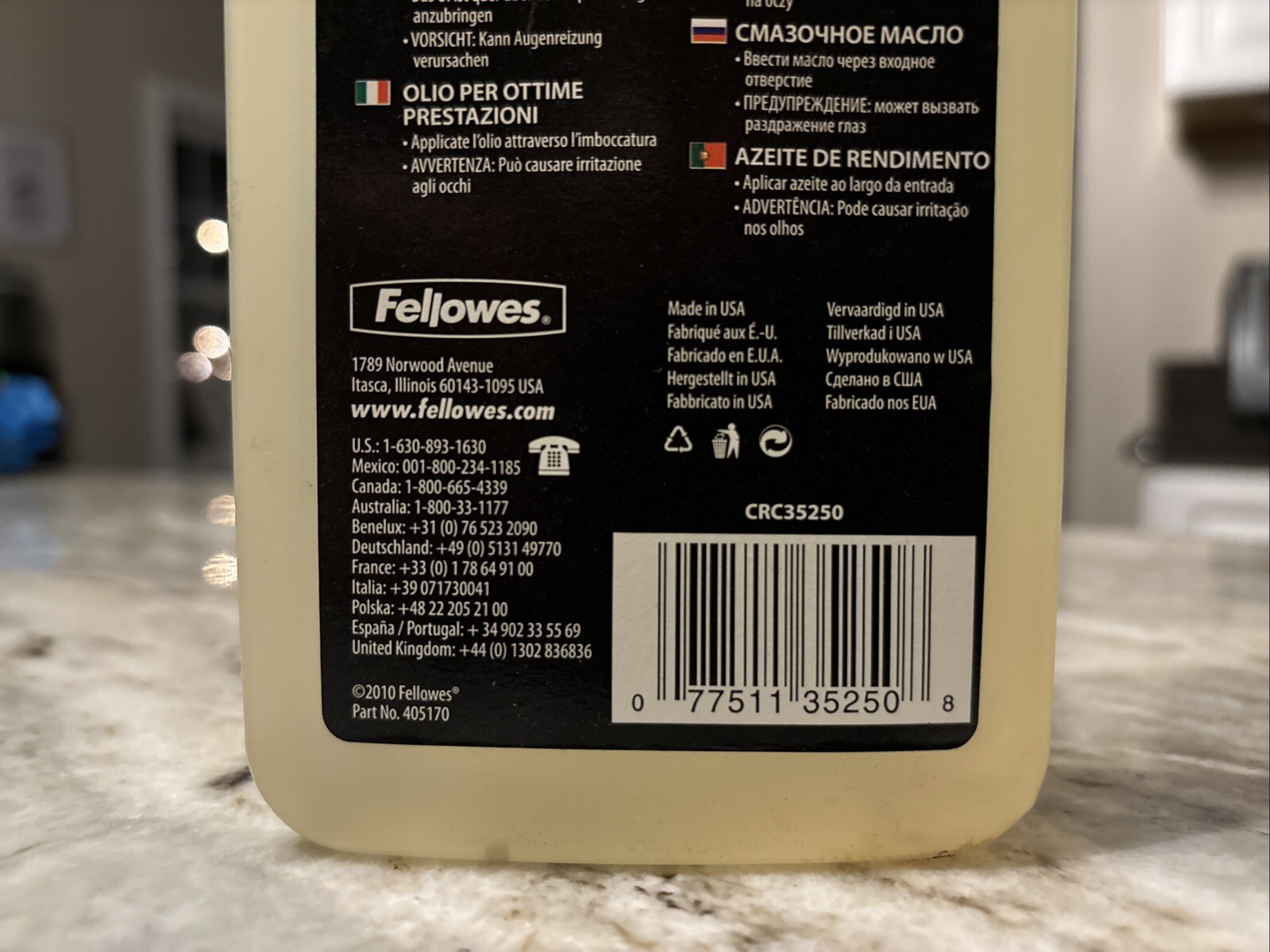 Fellowes Powershred Shredder Oil w/ Extended Nozzle - 12 oz Bott - photo 3