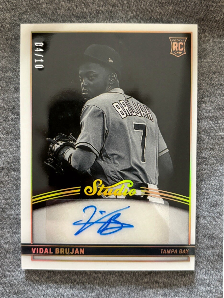 Vidal Brujan RC Autograph /10 2022 Panini Chronicles Studio B&W