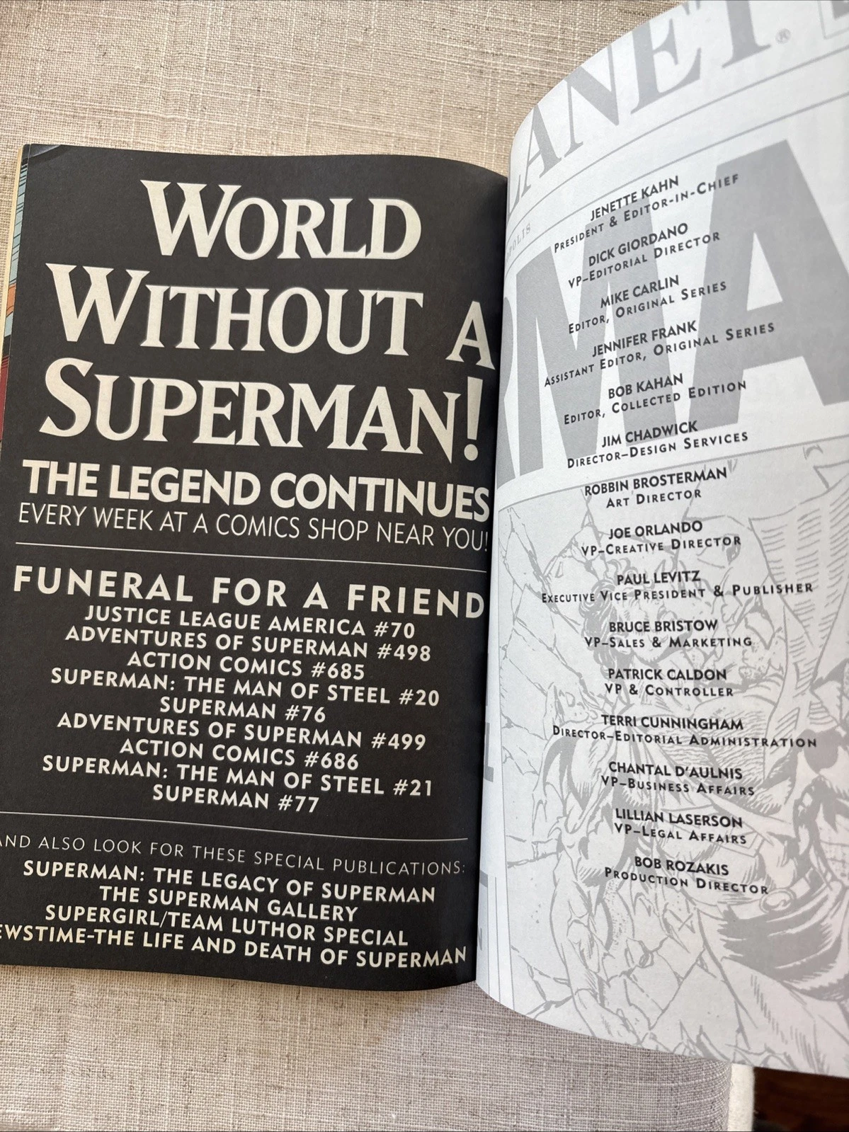 The Death of Superman First Printing (DC Comics January 1993) - photo 4