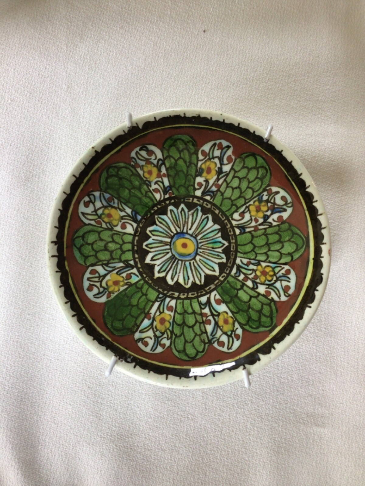Ukrainian Wall Plate, Floral Wall Hanging, Ukraine Art, LKSF, ЛК