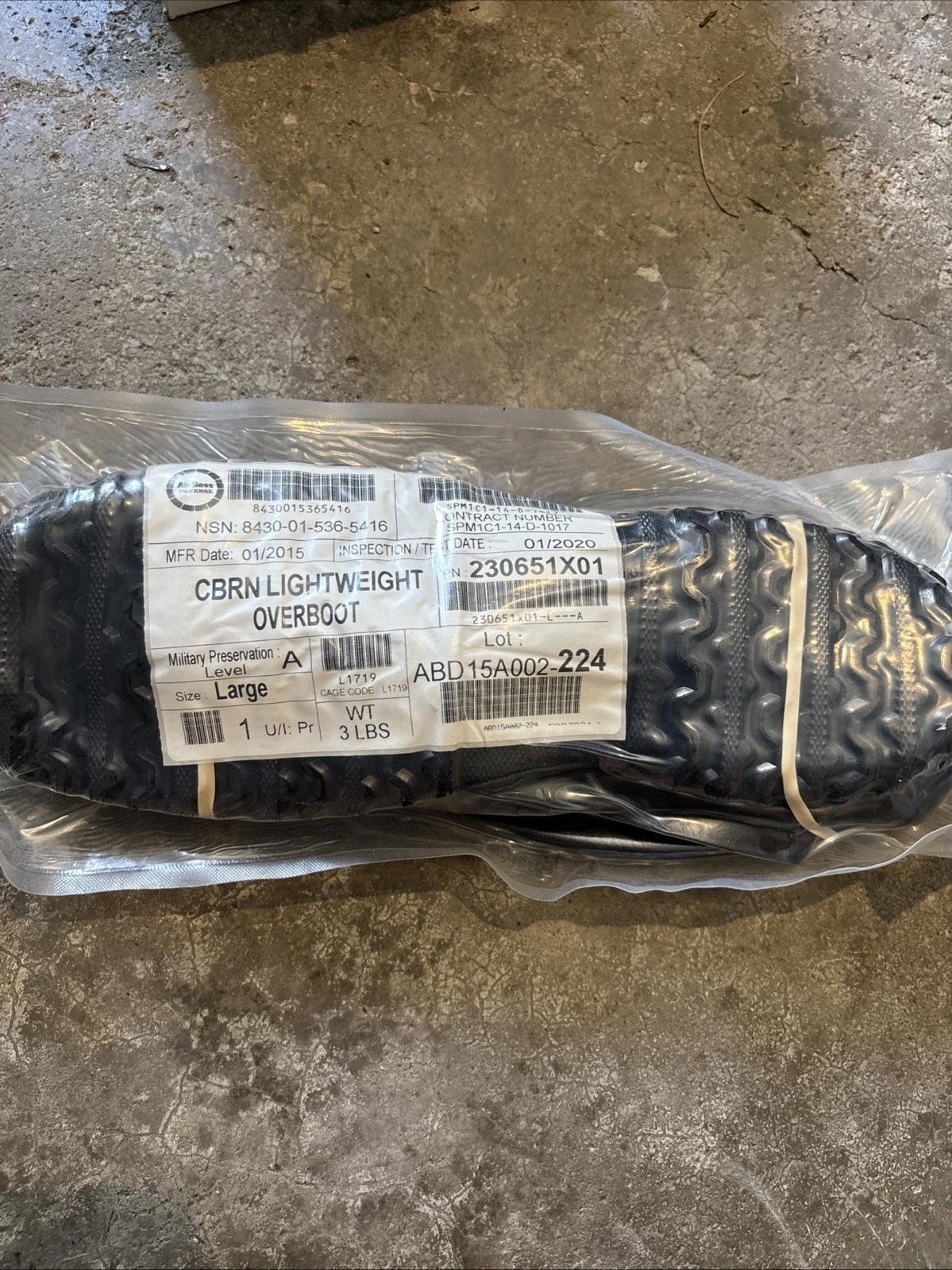 Airboss Overboot LIGHTWEIGHT CBRN BOOTS NSN 8430-01-536-5419 X-L