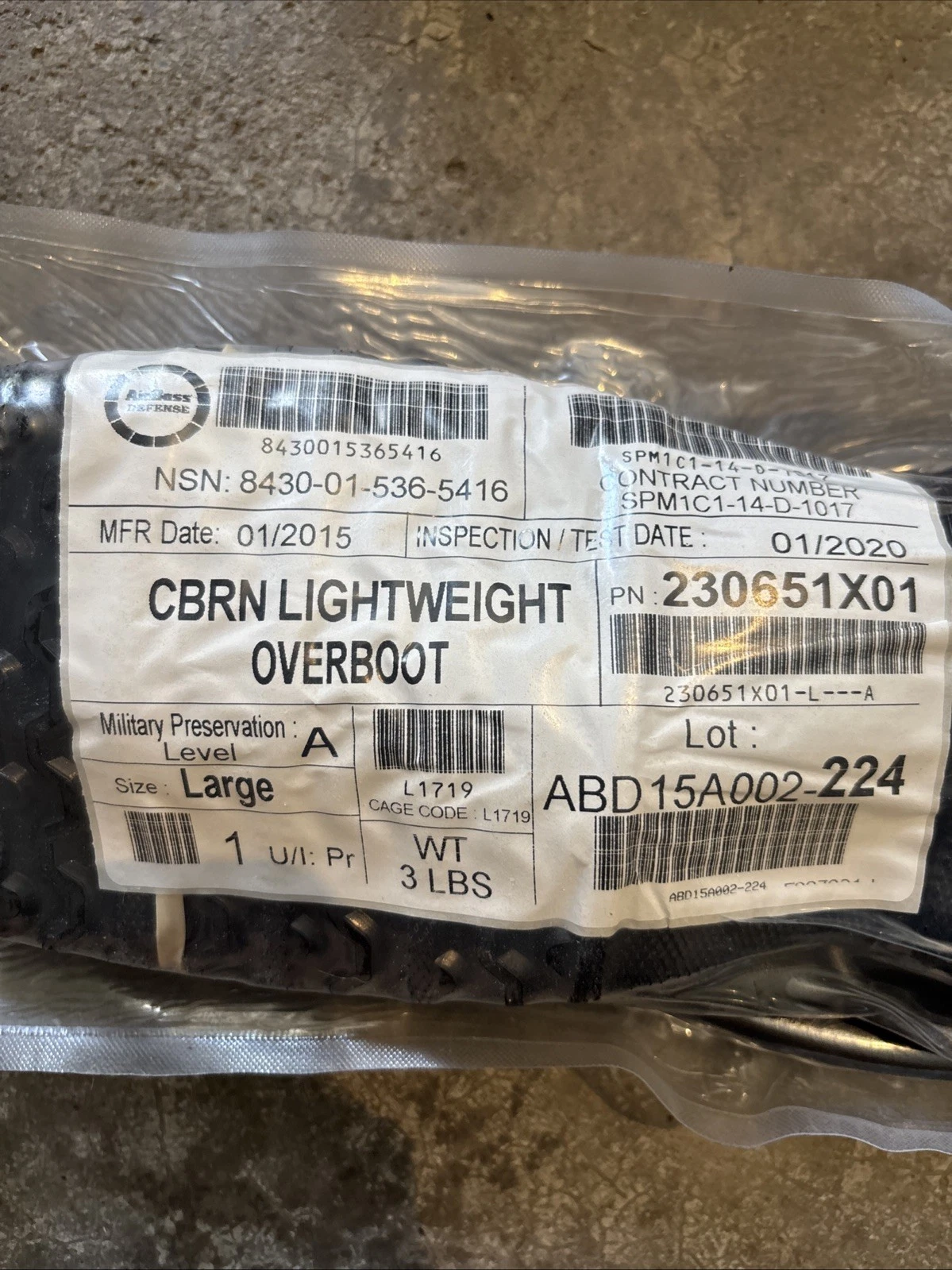 Airboss Overboot LIGHTWEIGHT CBRN BOOTS NSN 8430-01-536-5419 X-L - photo 2