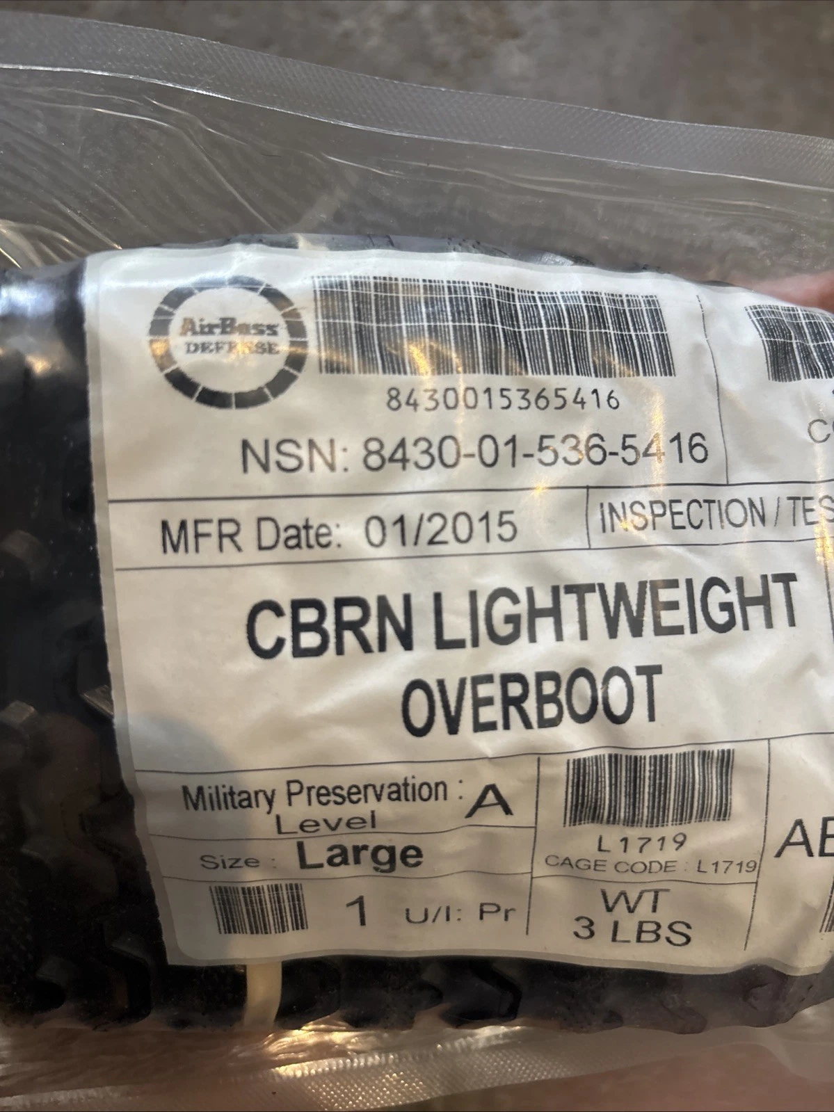 Airboss Overboot LIGHTWEIGHT CBRN BOOTS NSN 8430-01-536-5419 X-L - photo 4
