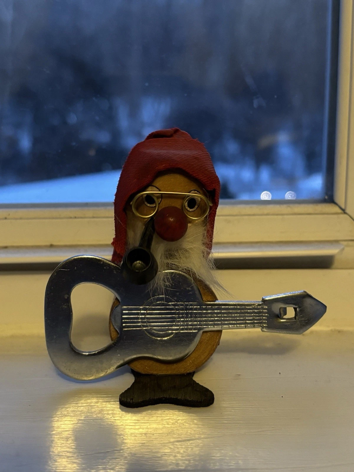 Vintage Magnetic Old Man Bobble Head Bottle Opener
