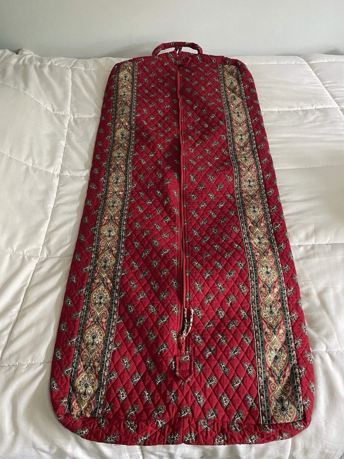 Vera Bradley Quilted Garment Bag - Retired Provencial Red