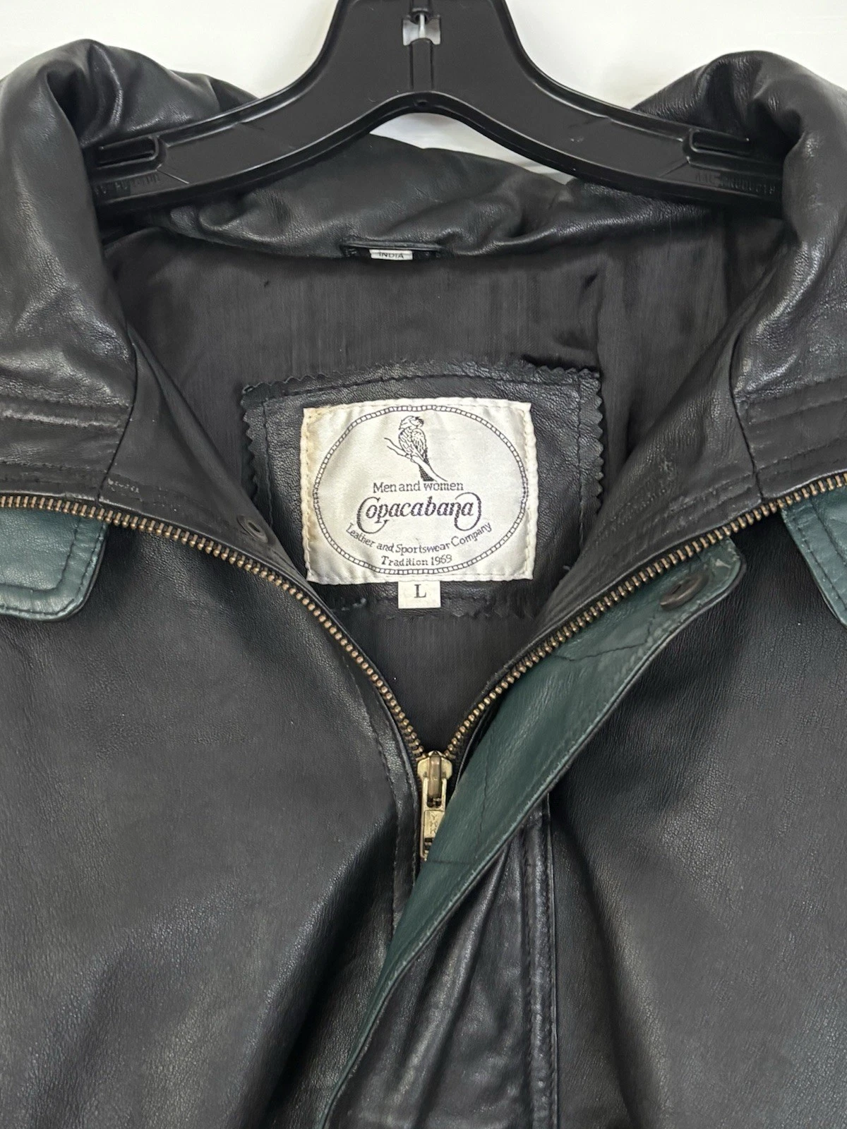 Vintage Copacabana Leather & Sportswear Jacket LG - photo 2