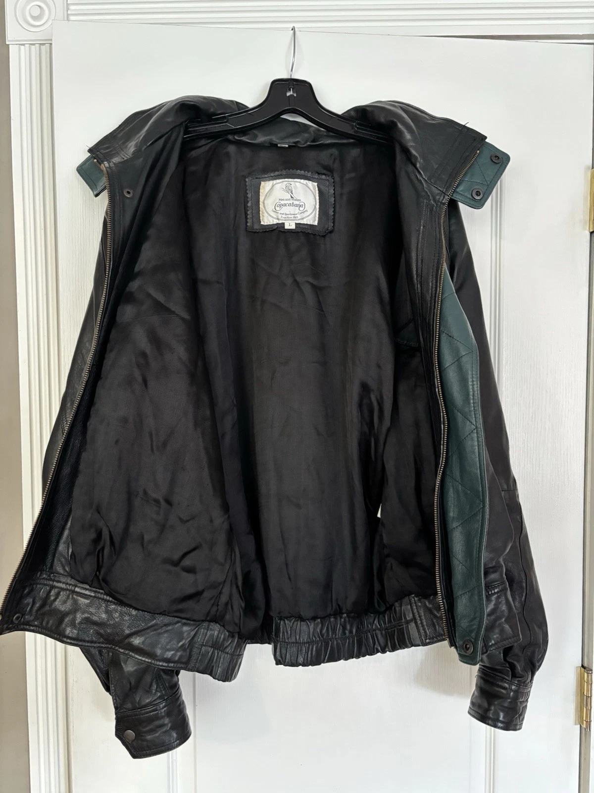 Vintage Copacabana Leather & Sportswear Jacket LG - photo 4