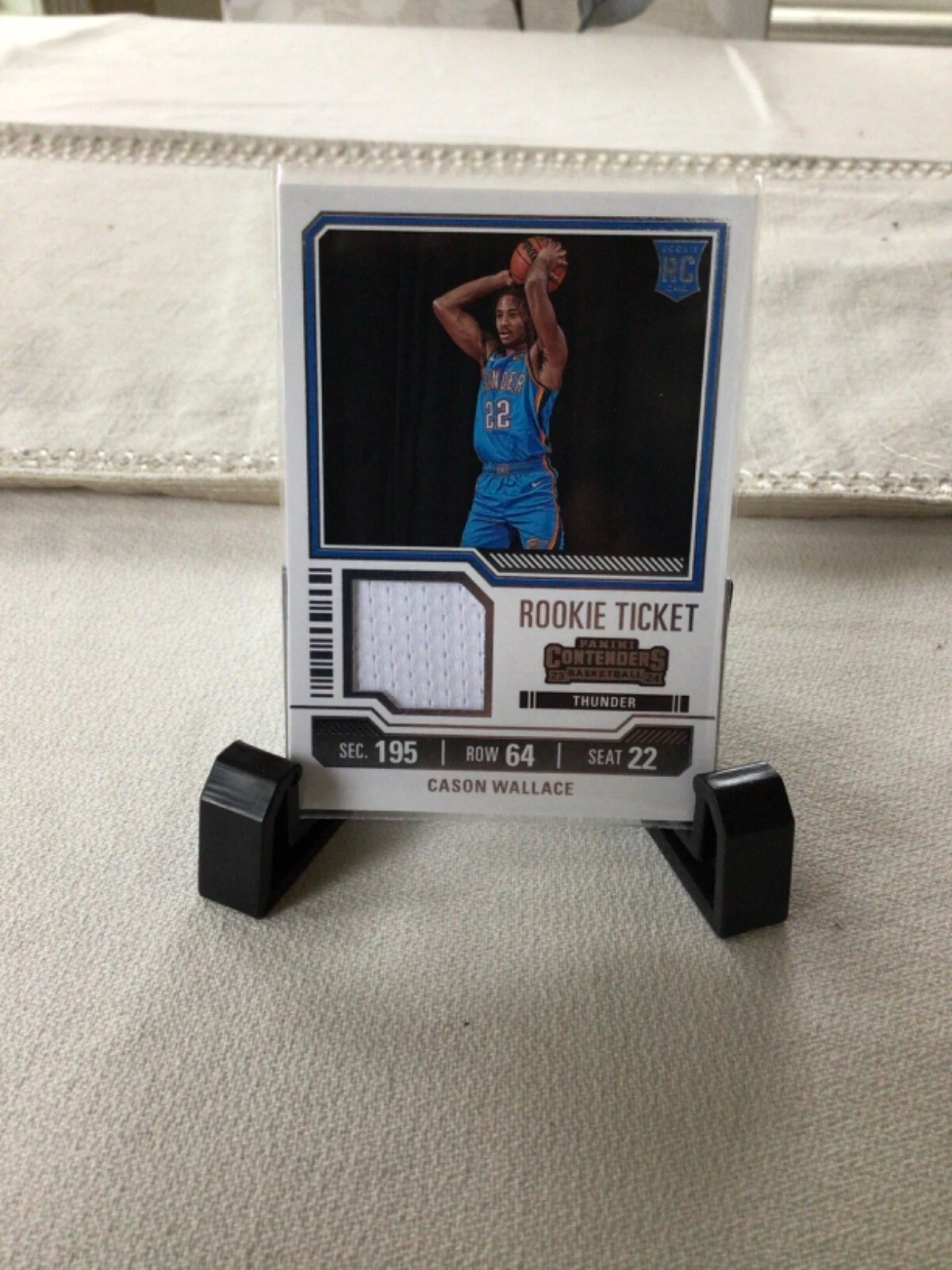 Cason Wallace Rookie Card Panini Contenders Rookie Ticket Jersey