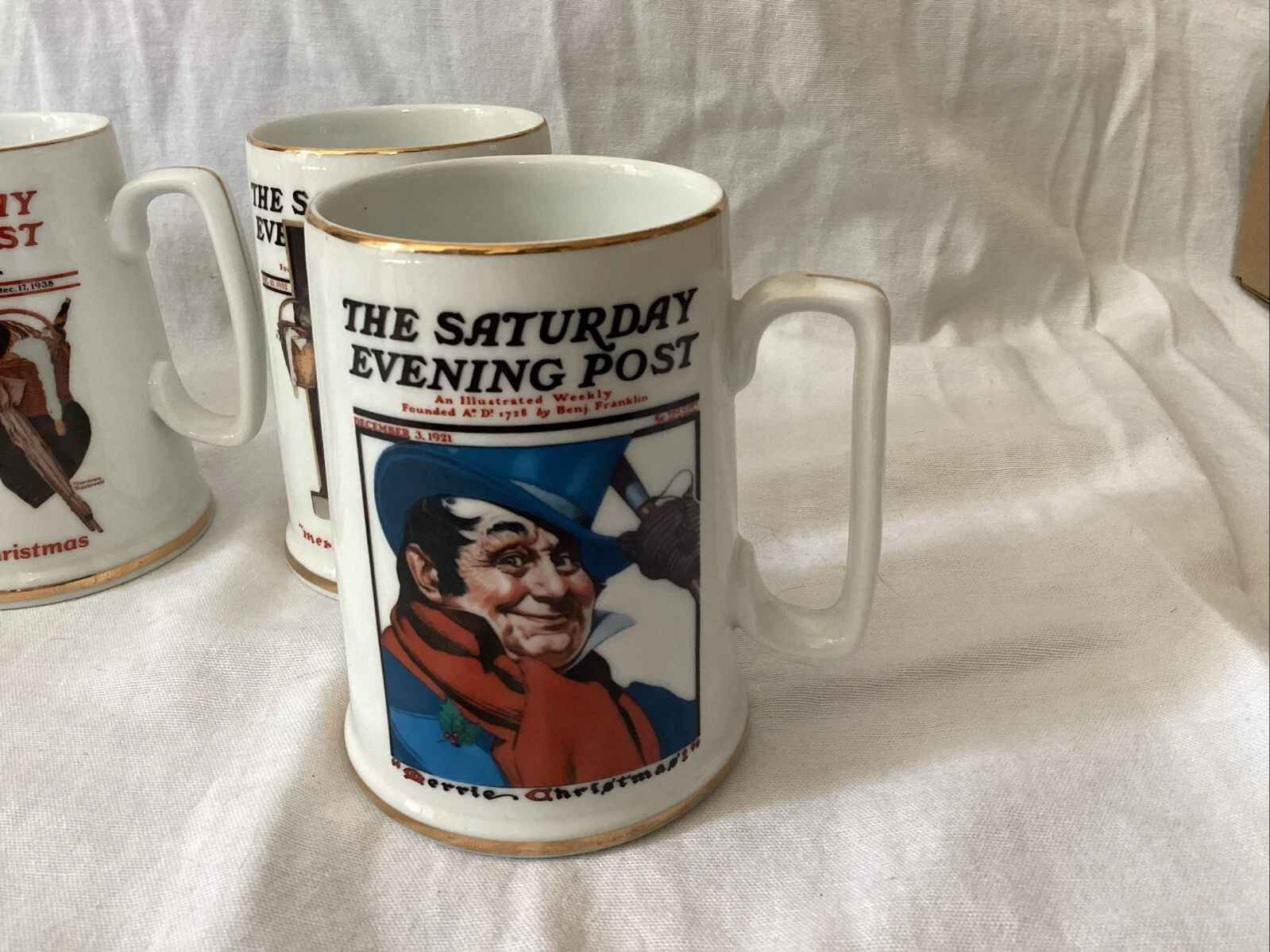 Set of 5 Vintage 1987 Norman Rockwell Coffee Cups - photo 4