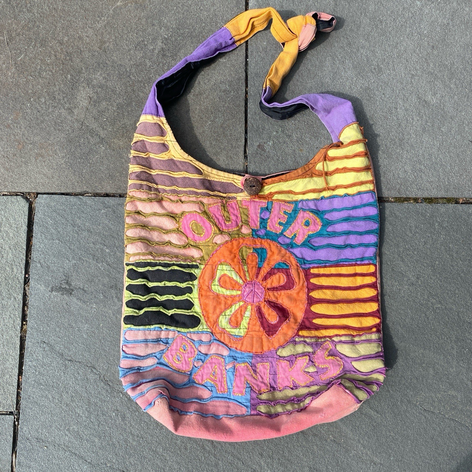 Unique Outer Banks Hand-Embroidered Hobo Bag