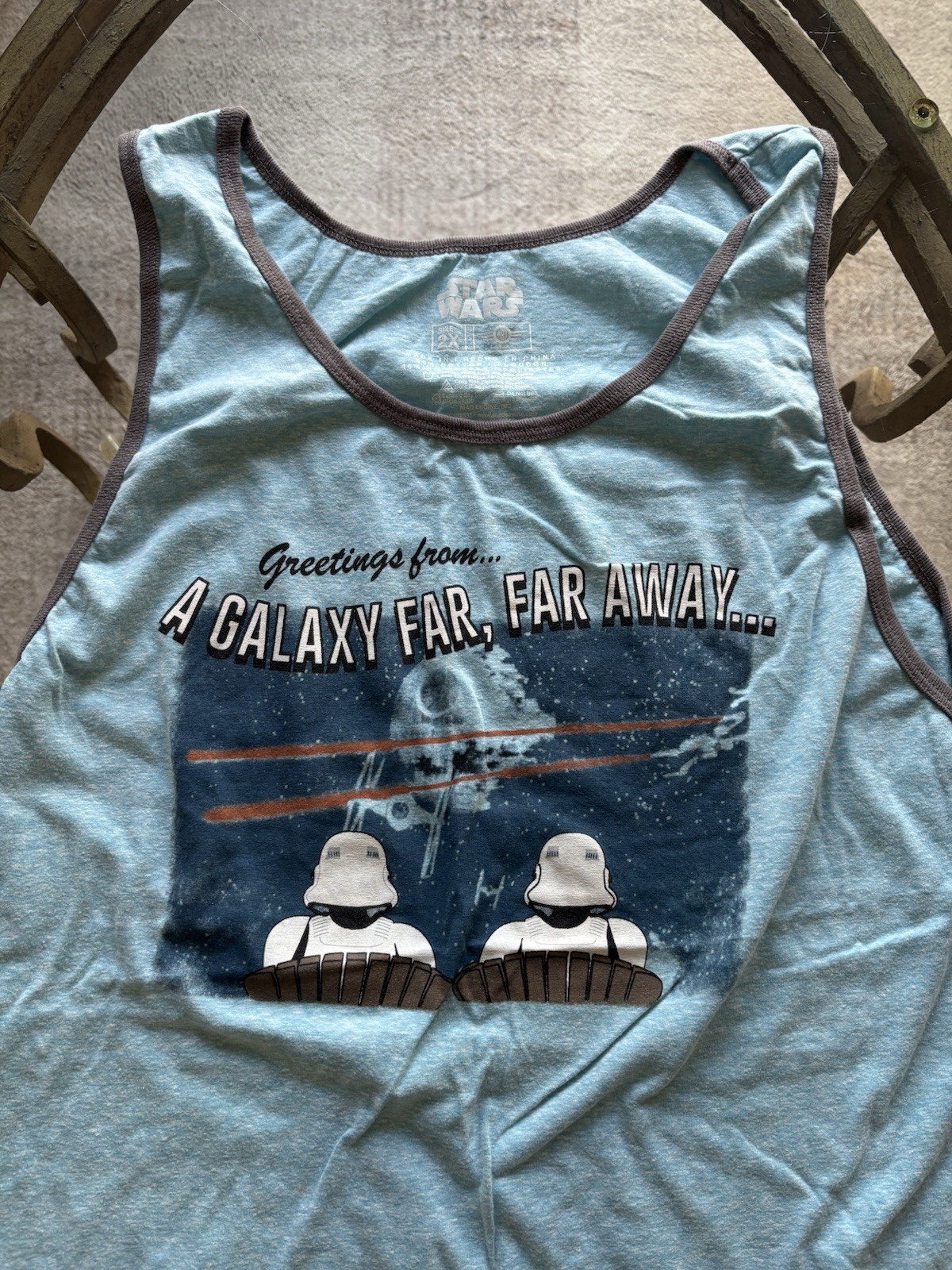 Star Wars Tank Men Greetings From A Galaxy Far Far Away Tags 2XL