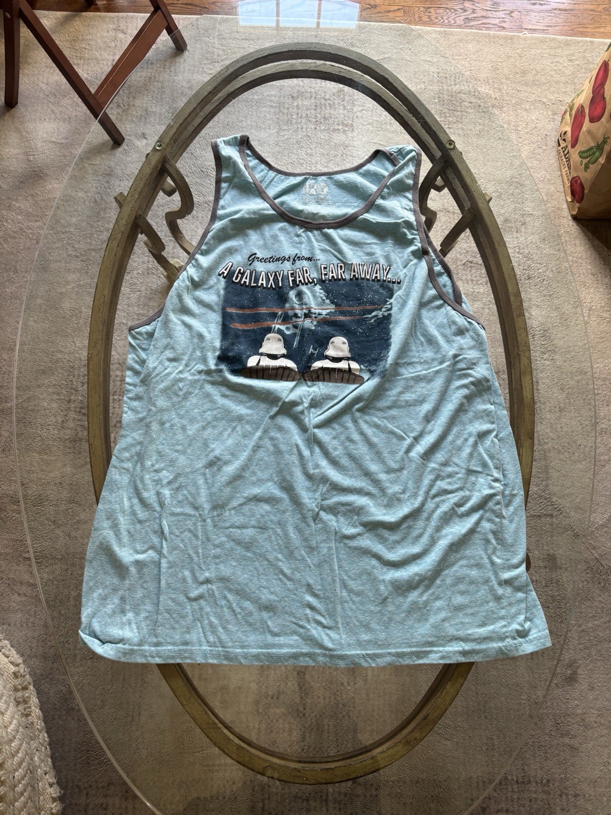 Star Wars Tank Men Greetings From A Galaxy Far Far Away Tags 2XL - photo 2