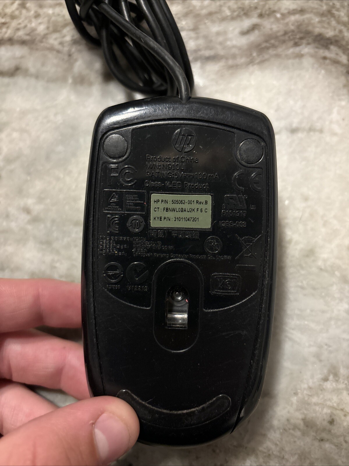 HP USB Optical Mouse - Black (QY777AA) - photo 3