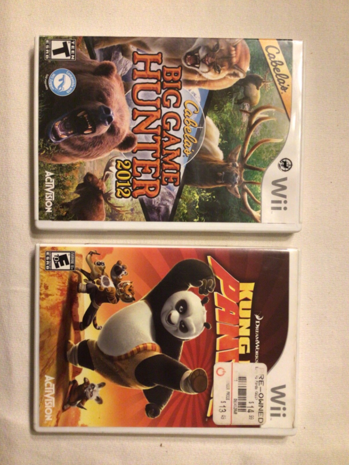 Kung Fu Panda & Cabela's Big Game Hunter 2012 Wii Games