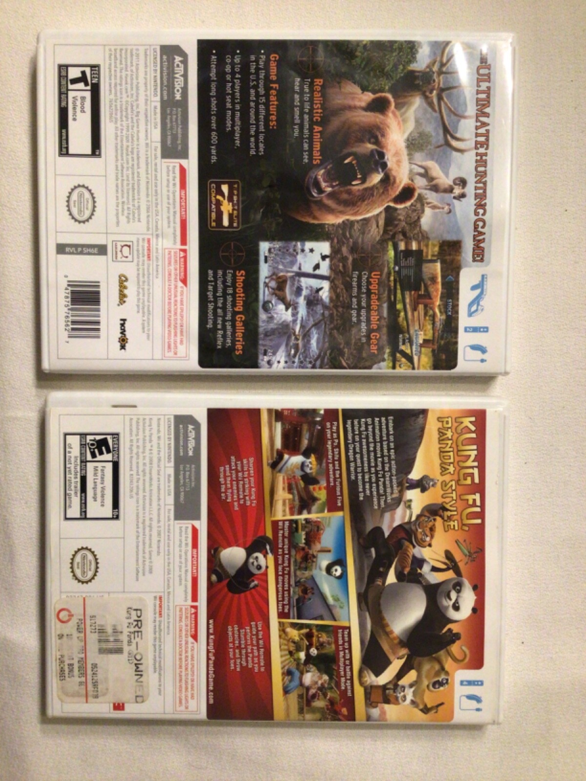 Kung Fu Panda & Cabela's Big Game Hunter 2012 Wii Games - photo 2