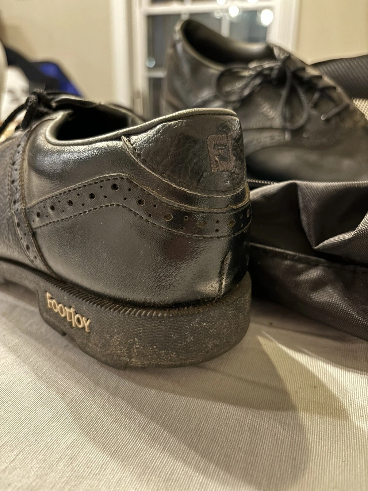 Footjoy Black Golf Shoes Size 12 With Case - photo 4