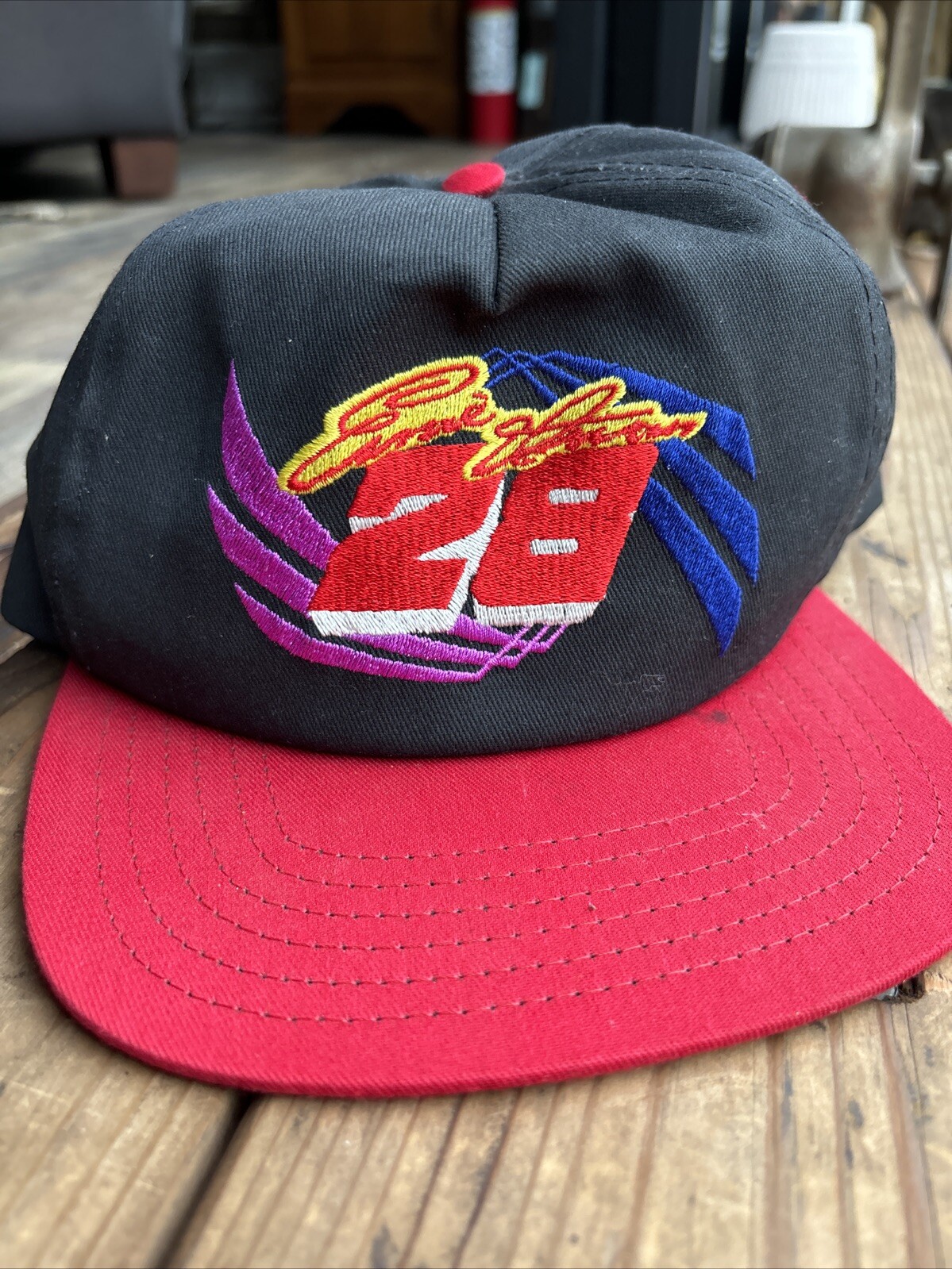 Vintage Ernie Irvan #28 Snapback Hat Winged 28