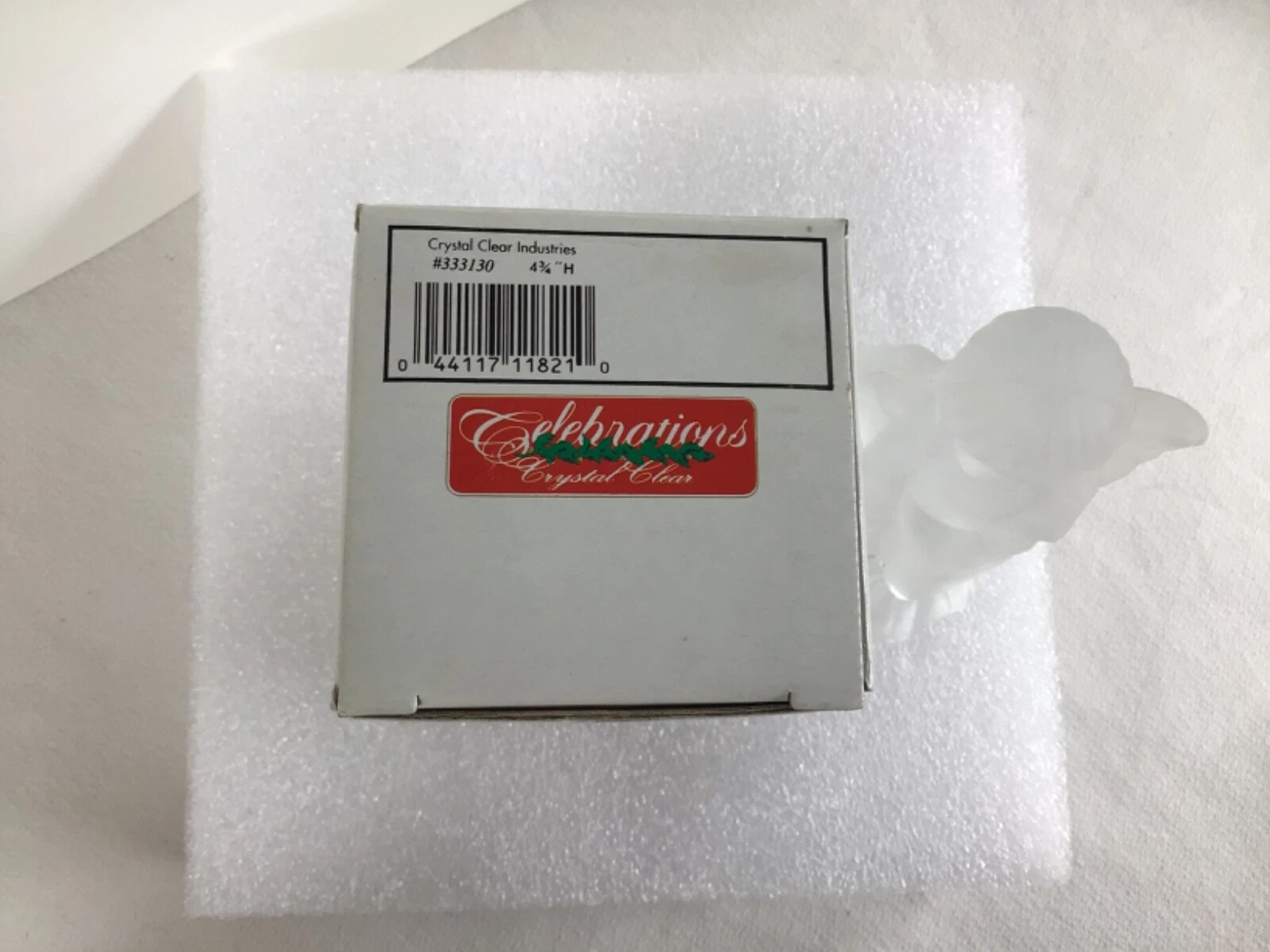 CELEBRATIONS CRYSTAL CLEAR 4 3/4" ANGEL BELL - FROSTED GLASS - photo 5