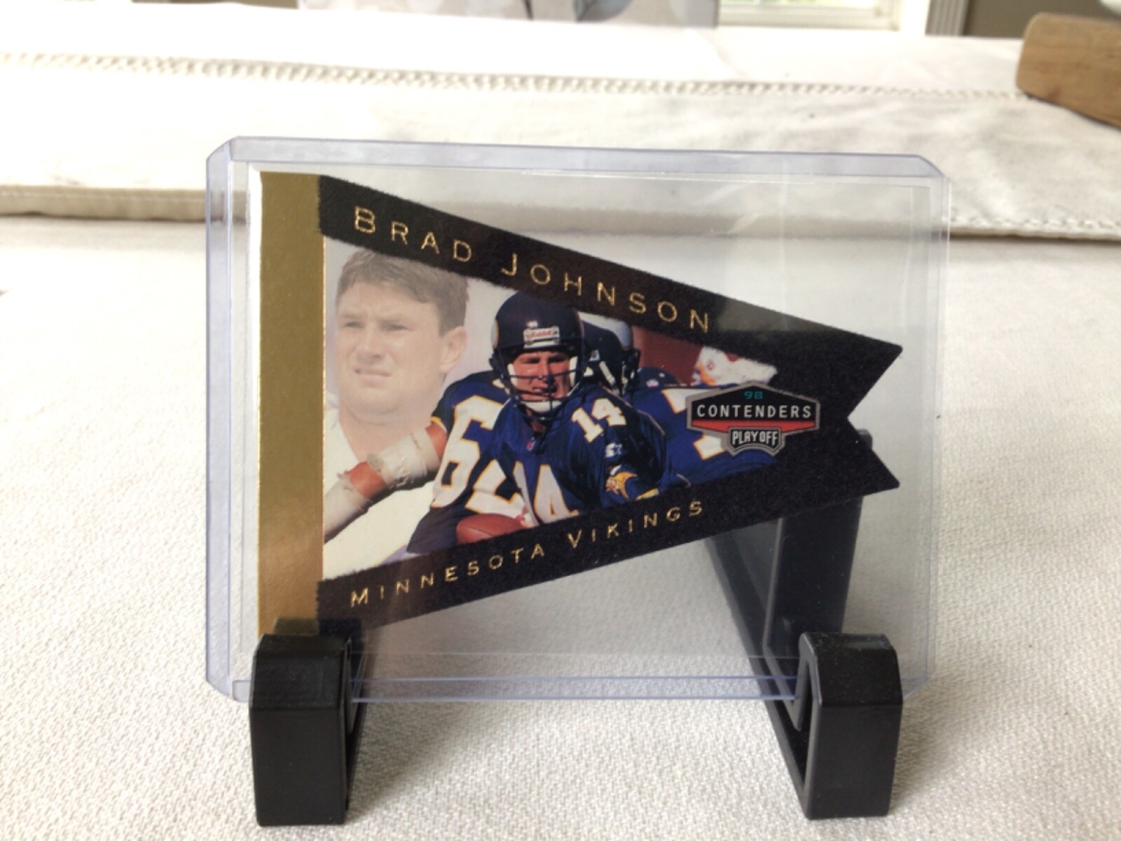 Brad Johnson Blue Felt 1998 Playoff Contenders #54 89/98