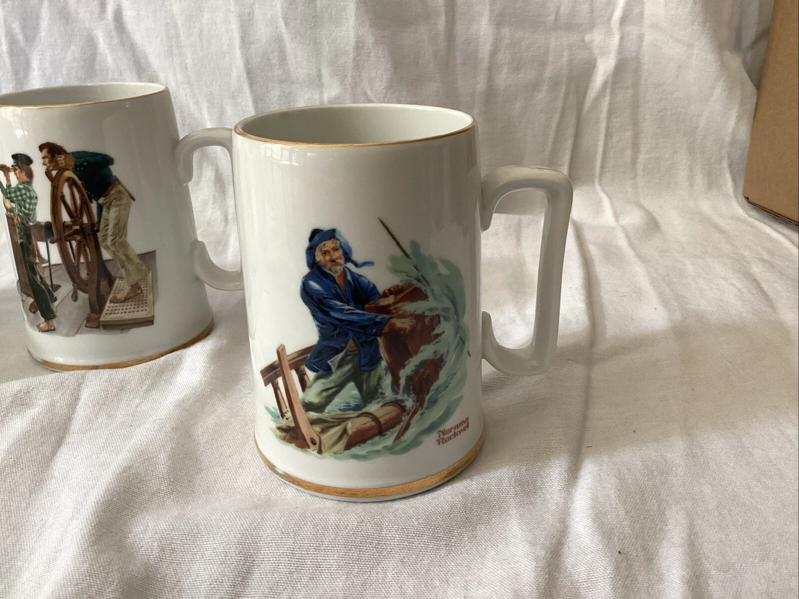 Vintage 1985 Norman Rockwell Coffee Mugs - Set of 4 - photo 2