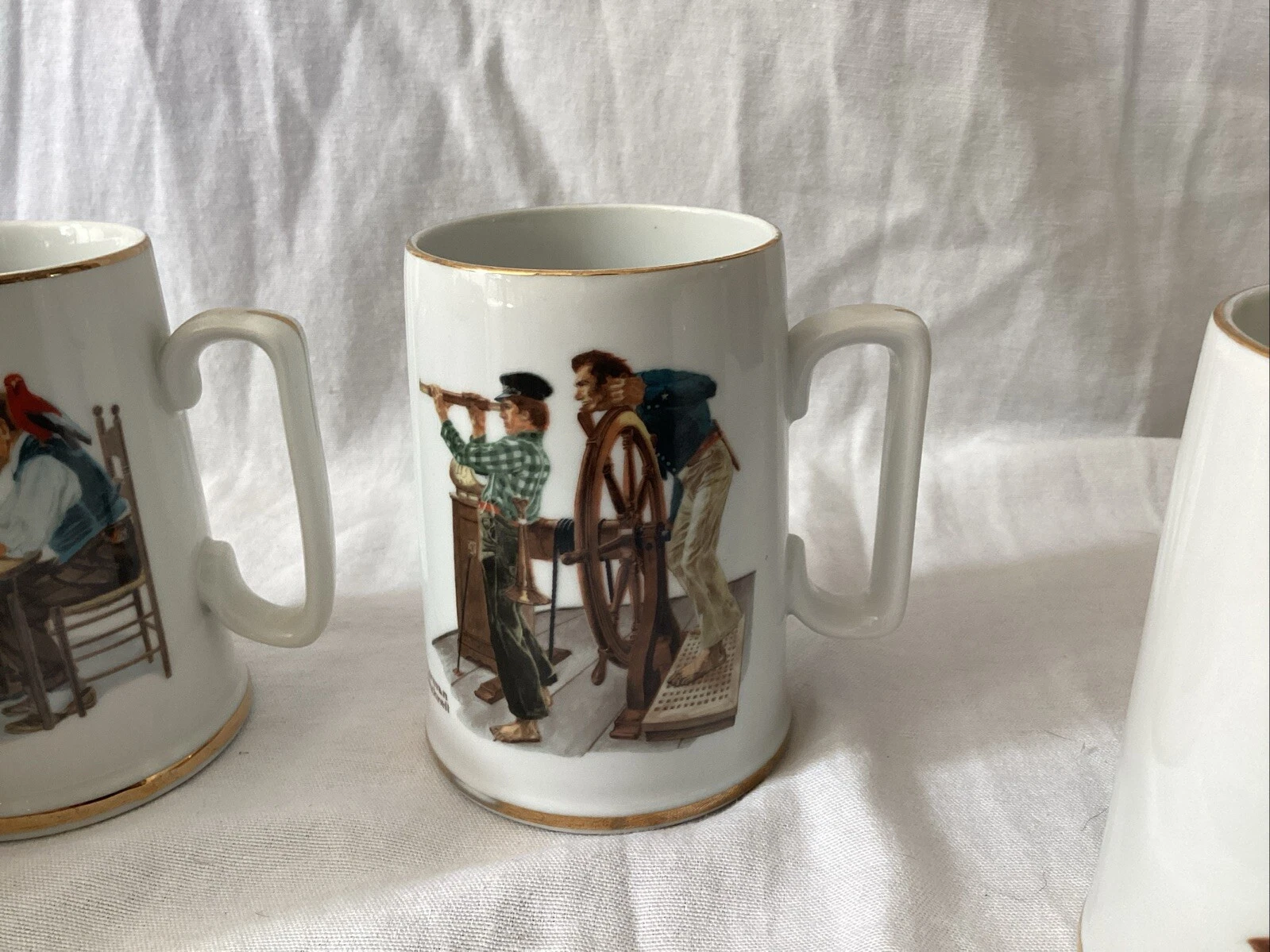Vintage 1985 Norman Rockwell Coffee Mugs - Set of 4 - photo 3