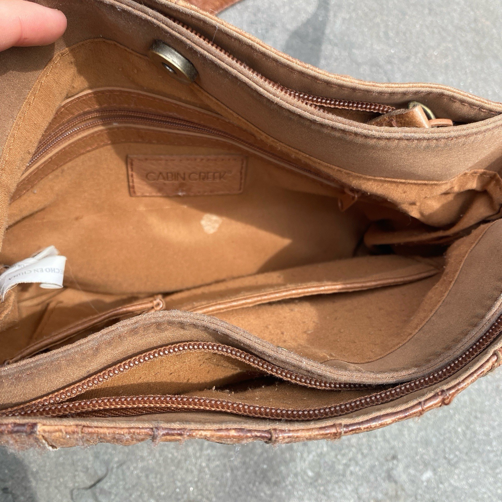 Cabin Creek tan genuine leather shoulder bag - photo 4