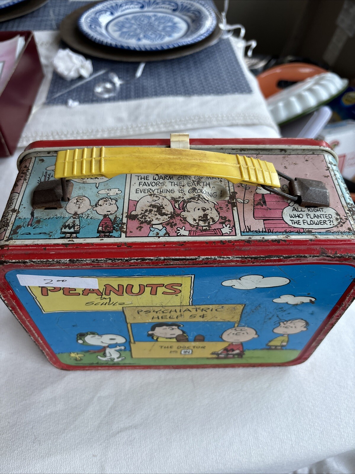 Peanuts Lunch Box by Schulz 1973 No Thermos - photo 3