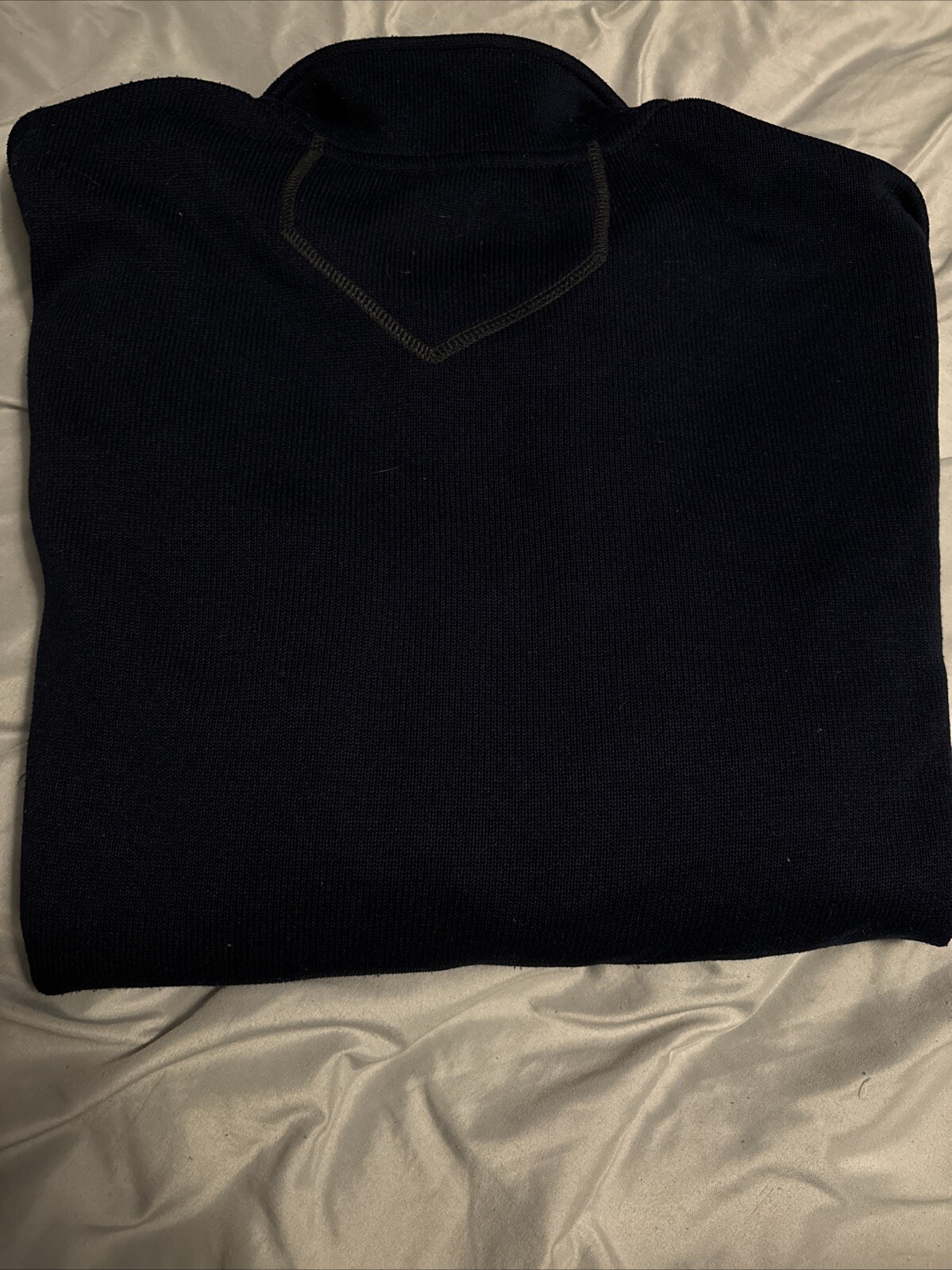 Eddie Bauer Men's XXL Fleece Quarter Zip Sweater - Navy Blue - photo 4