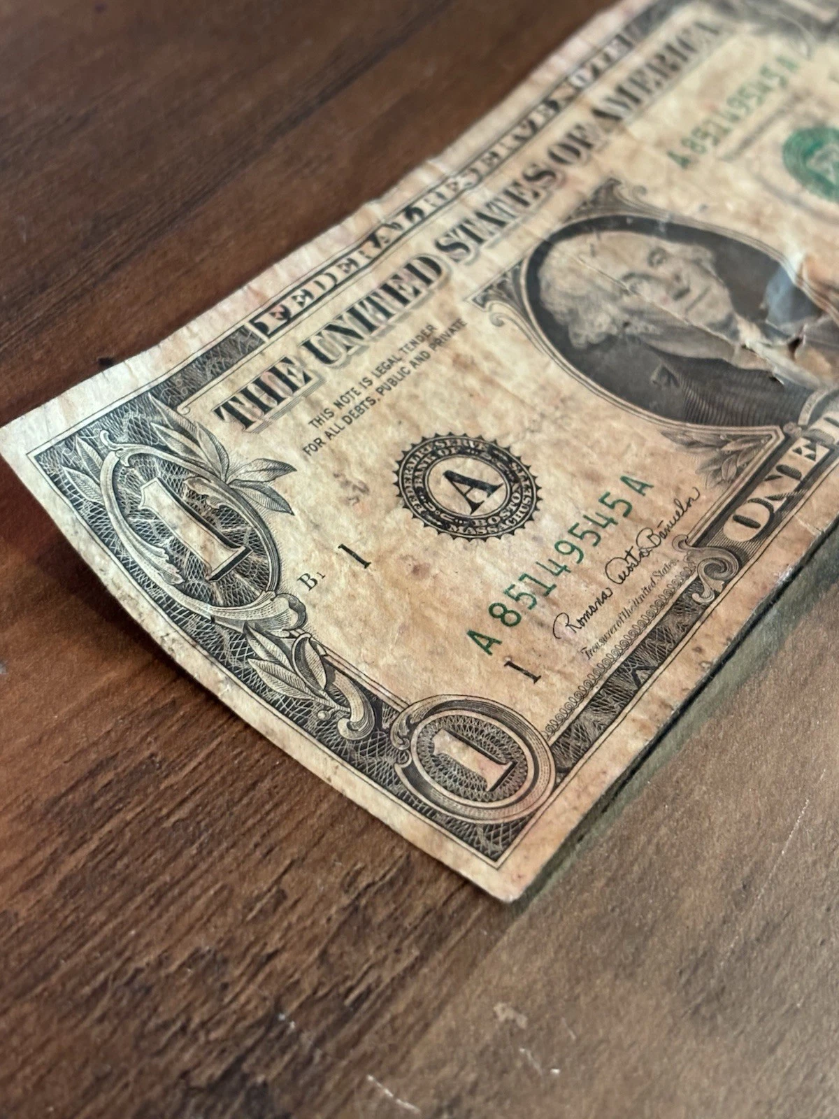 1969 D $1 Federal Reserve Note - Circulated USA - photo 2