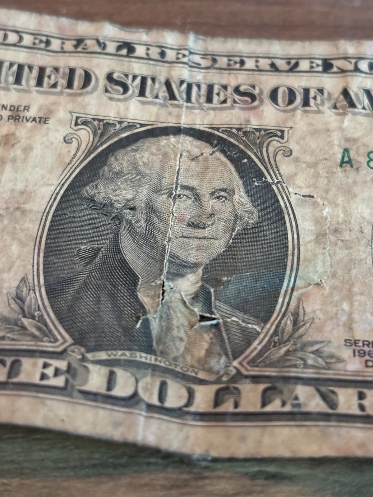 1969 D $1 Federal Reserve Note - Circulated USA - photo 4