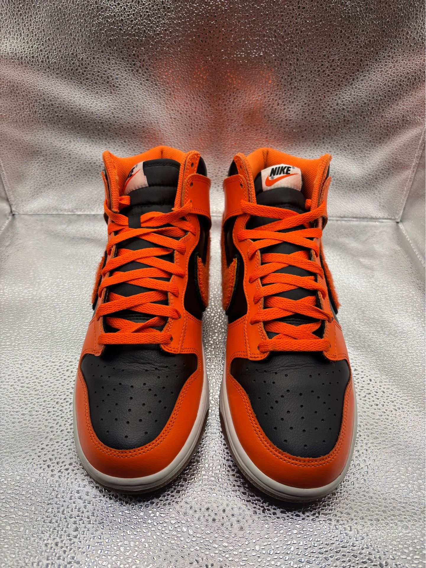 Nike Dunk High Chenille Swoosh Safety Orange - photo 2