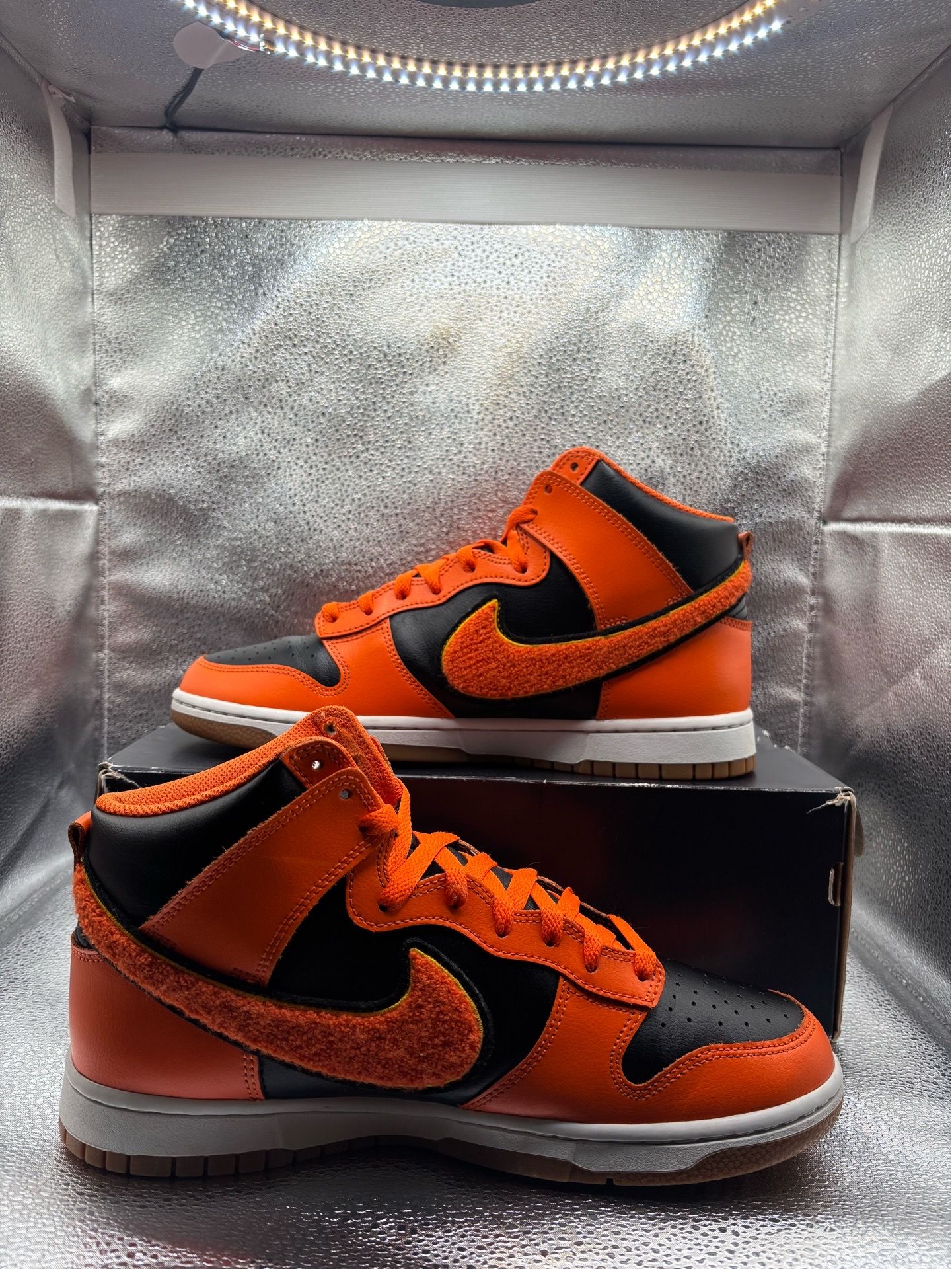 Nike Dunk High Chenille Swoosh Safety Orange - photo 5