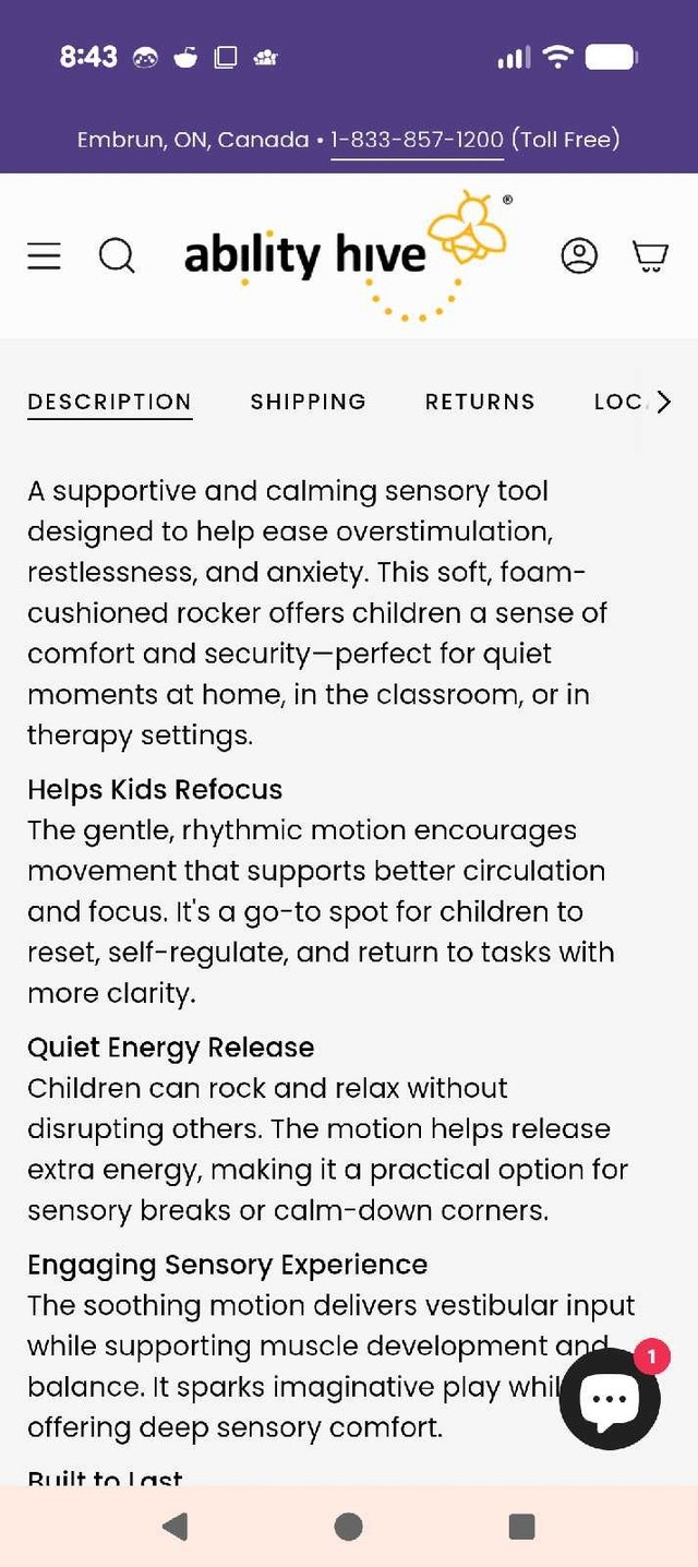 Bouncyband Sensory Soft Rocker NEW - photo 5