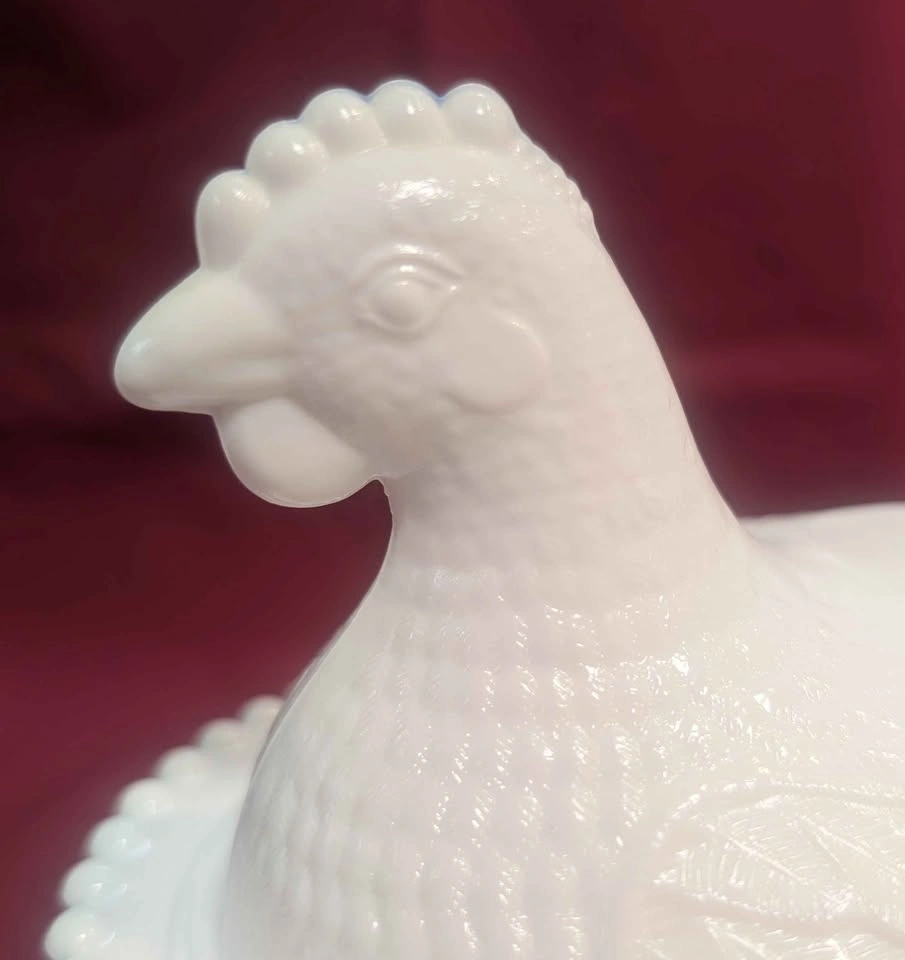 Vintage Indiana Glass Hen on a Nest, Milk Glass - offers welcome - photo 5