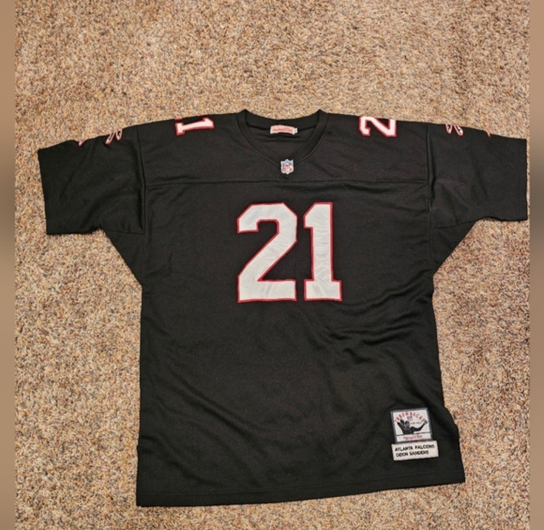 Mitchell & Ness Atlanta Falcons Deion Sanders Jersey Size 54 (RE