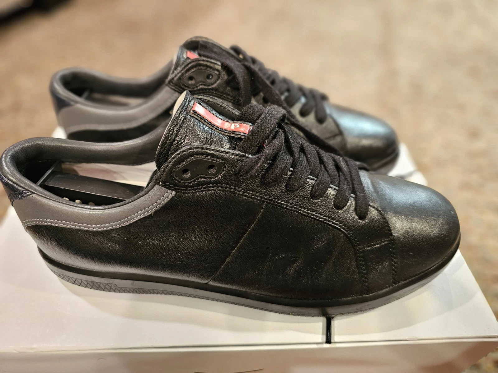 PRADA Men's Luxury Leather Shoes - UK 7.5 / US 8.5 - photo 4