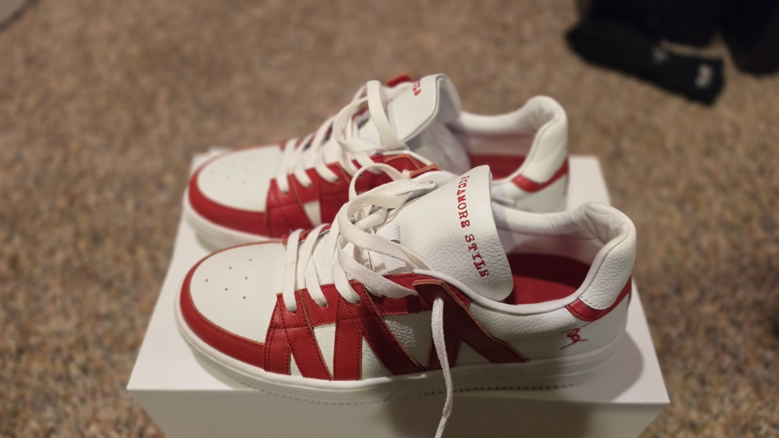 Sycamore Style SLAM Red White Men's Lace Up Sneakers - photo 2