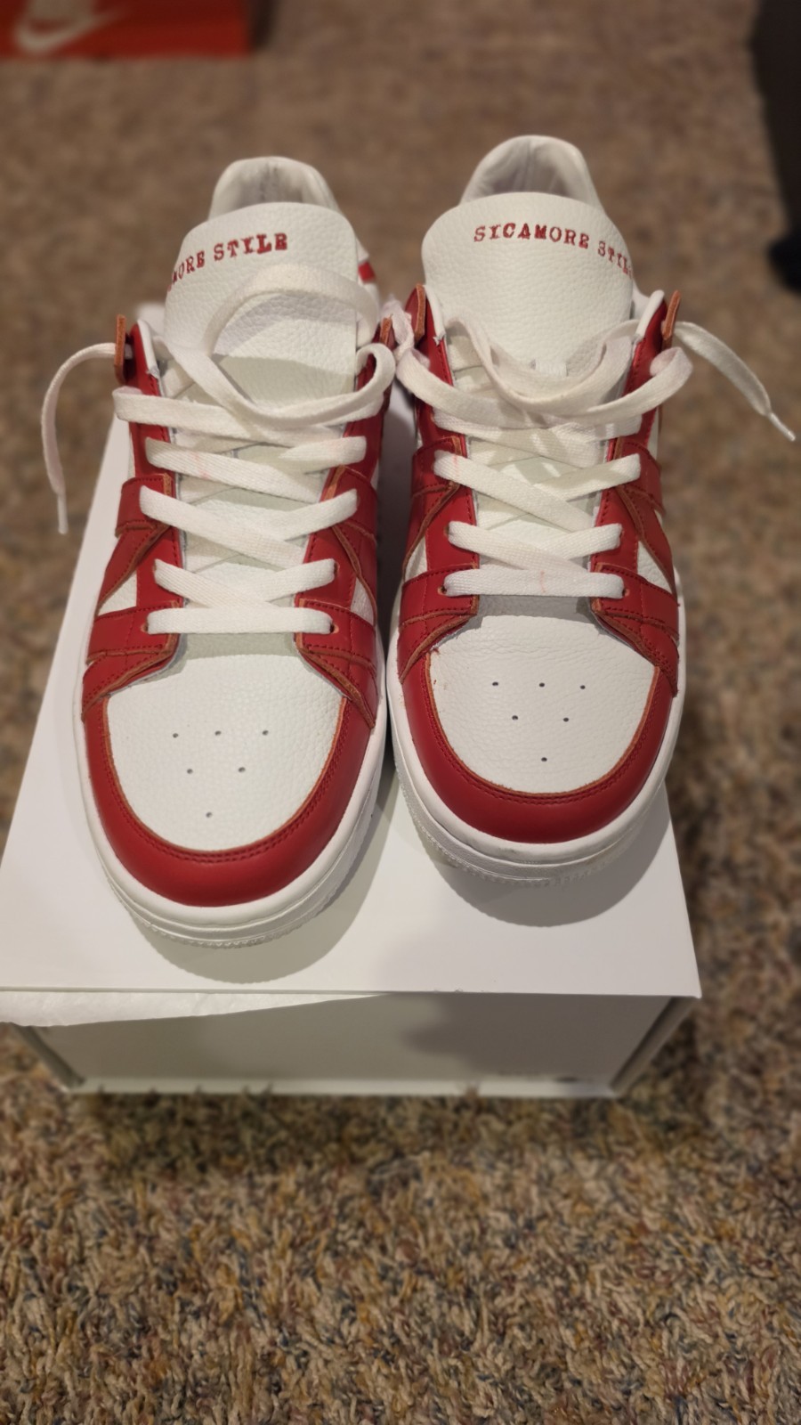 Sycamore Style SLAM Red White Men's Lace Up Sneakers - photo 3