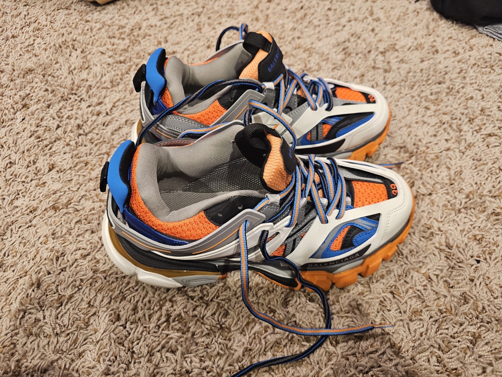 Balenciaga Runner Sneakers Orange/White/Blue US 9 (Runs Small)