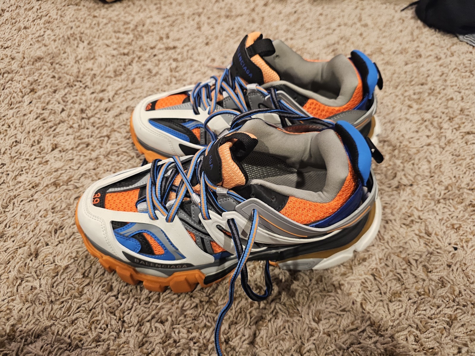 Balenciaga Runner Sneakers Orange/White/Blue US 9 (Runs Small) - photo 3