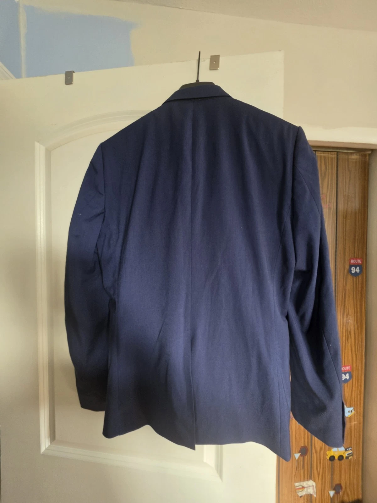 Men H&M Navy Slim Fit Suit Jacket 40R & Pants 33R - photo 5