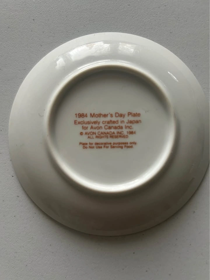 1984 Avon Mother's Day Plate "Love Comes in All Sizes" - photo 2