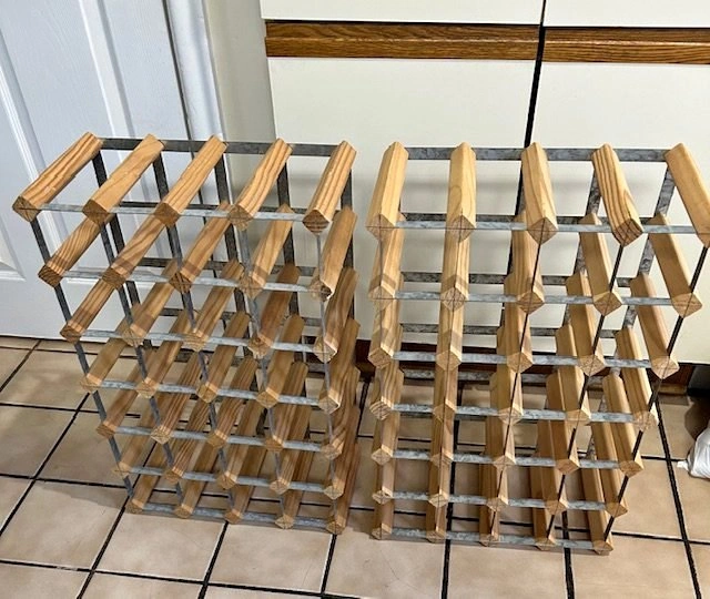 Two 28-Bottle Wine/Liquor Racks - Holds 56 Bottles
