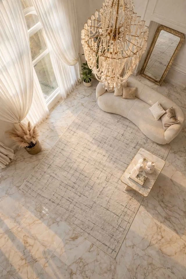 SOFT SCANDI CALM GRID RUG 5x7 - photo 2