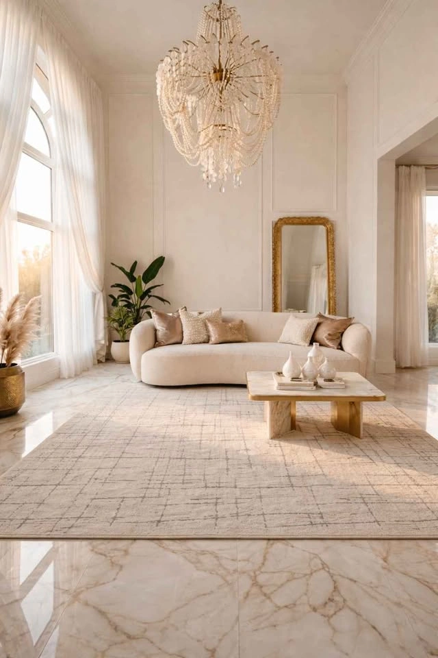 SOFT SCANDI CALM GRID RUG 5x7 - photo 5