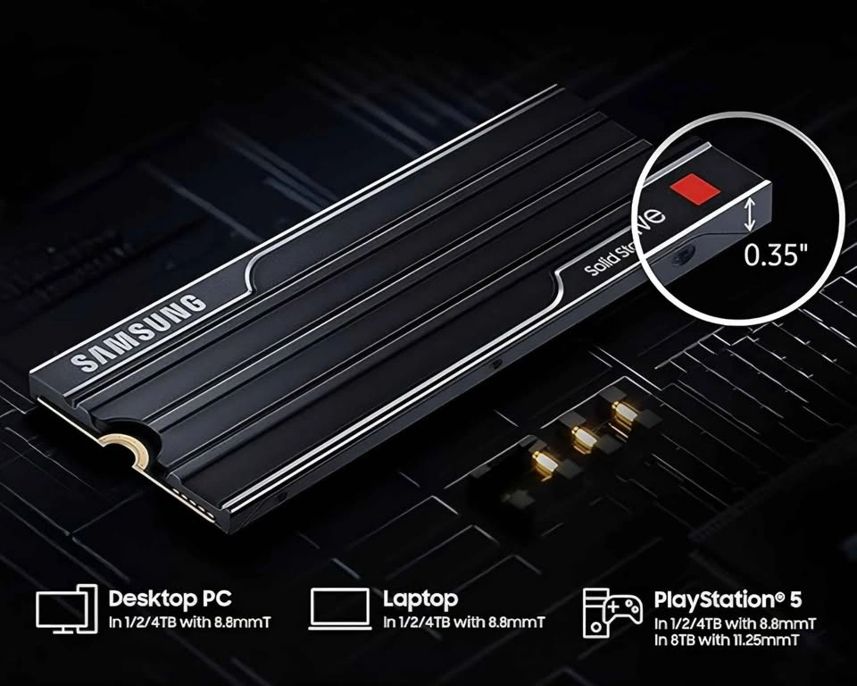 Samsung 9100 Pro HeatSink 1TB SSD (MZ-VAP1T0) - New - photo 4
