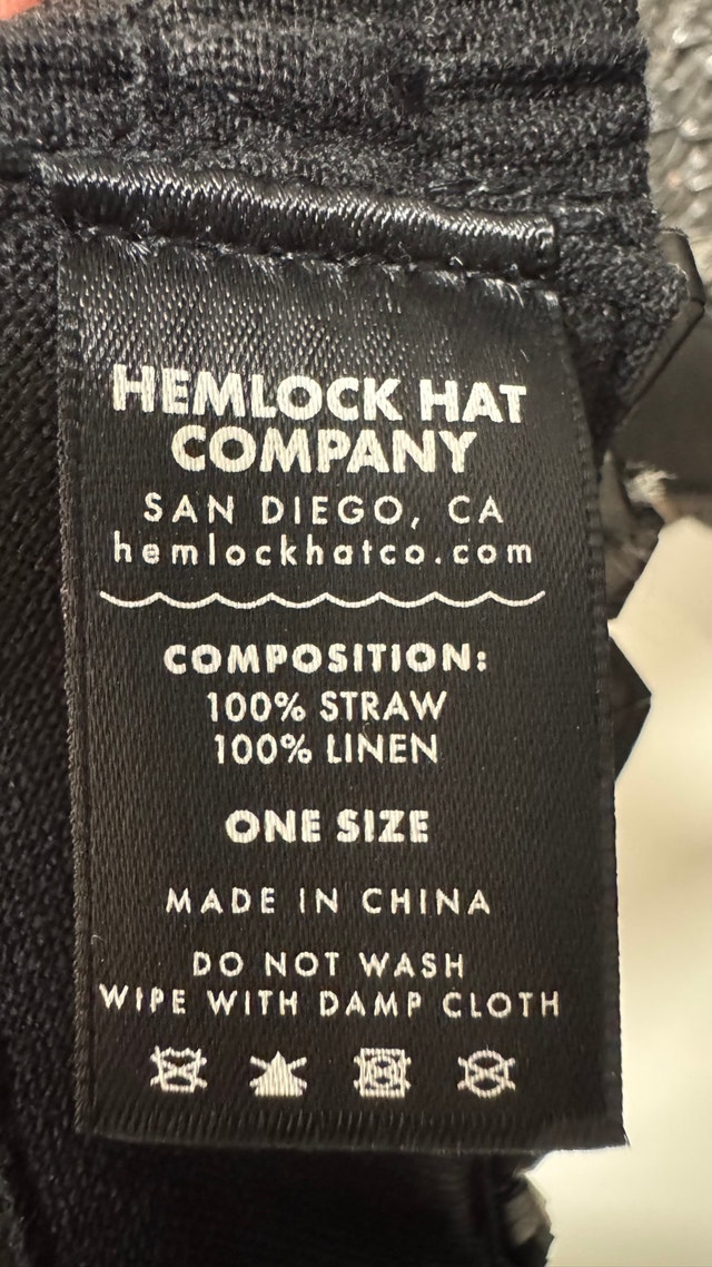 NEW - Hemlock Hat Co Capri Black Straw Visor One Size - photo 4