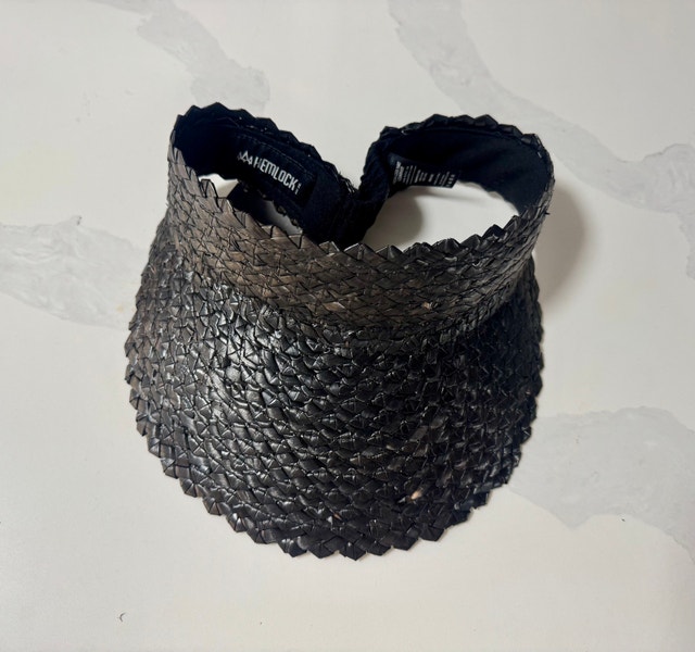 NEW - Hemlock Hat Co Capri Black Straw Visor One Size - photo 5