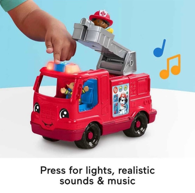 NEW - Fisher Price - Musical Fire Truck with 2 Figures - photo 2