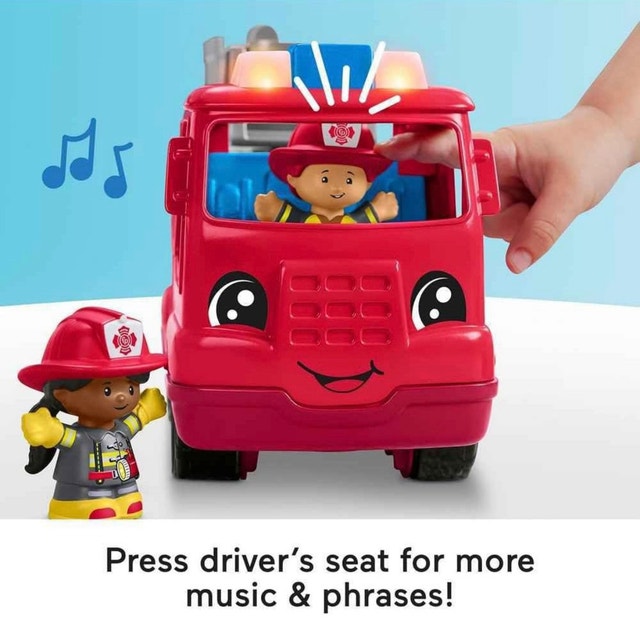 NEW - Fisher Price - Musical Fire Truck with 2 Figures - photo 3